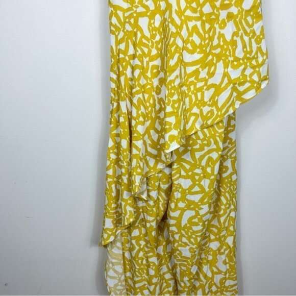 Anthropologie MAEVE Yellow White Ruffle Jumpsuit 0 - Picture 5 of 9